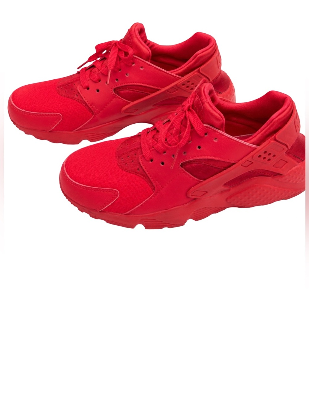 Nike Huarache Youth Red Running Shoes Size 6.5Y Breathable Mesh Sneakers